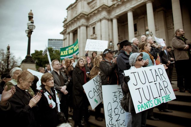 'Carbon tax' protest 2011 (Image: mugfaker)